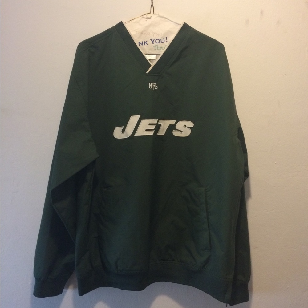 Jets Sideline handwarmer V-Neck Sweater